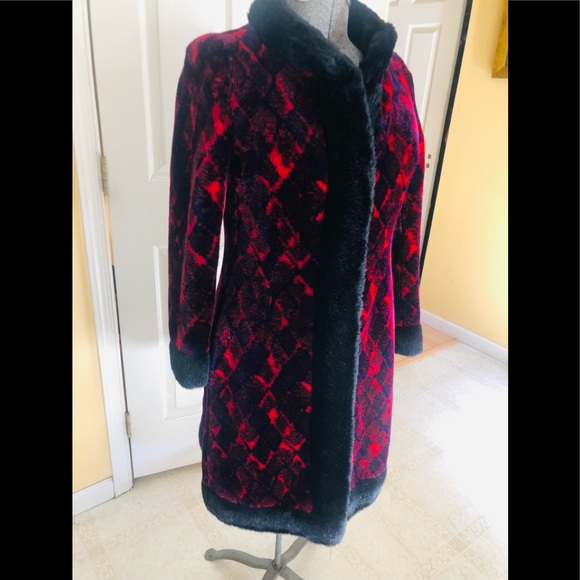 1970s GIVENCHY for Bergdorf Goodman 70s faux fur Maxi coat M - Picture 10 of 13